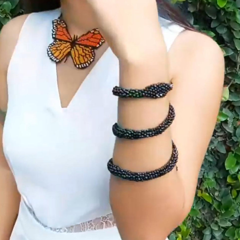 Brazalete de Serpiente en MURANO – Mamba negra