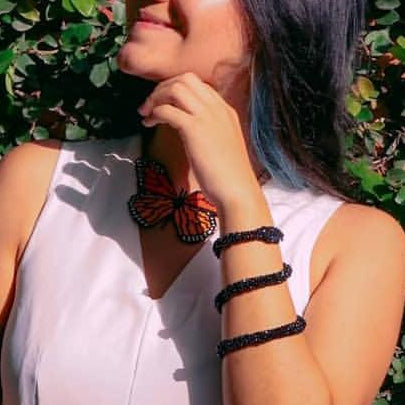 Brazalete de Serpiente en MURANO – Mamba negra